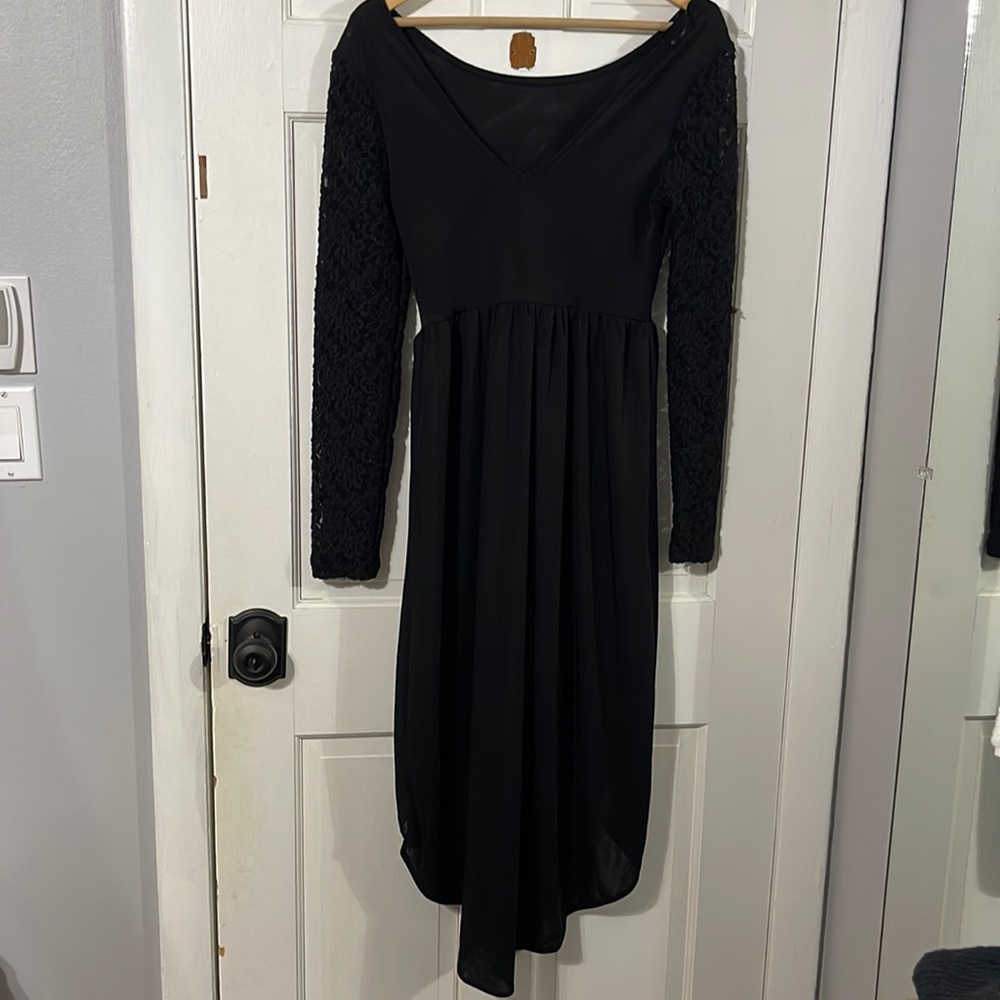 Peasant-Sleeve Mini Dress